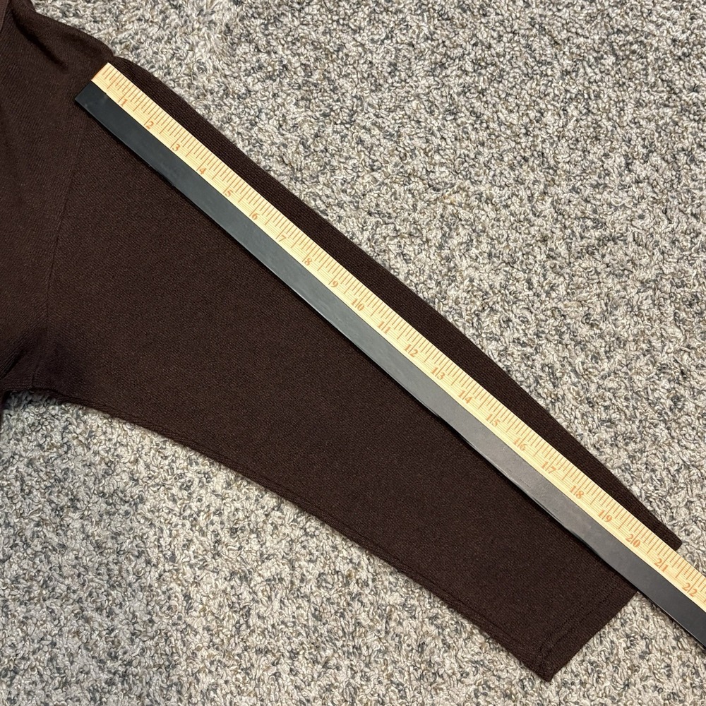 Vintage Sarah‎ Bentley Brown Knit Polo Shirt Women L Long Sleeve Cotton Blend - Picture 8 of 10